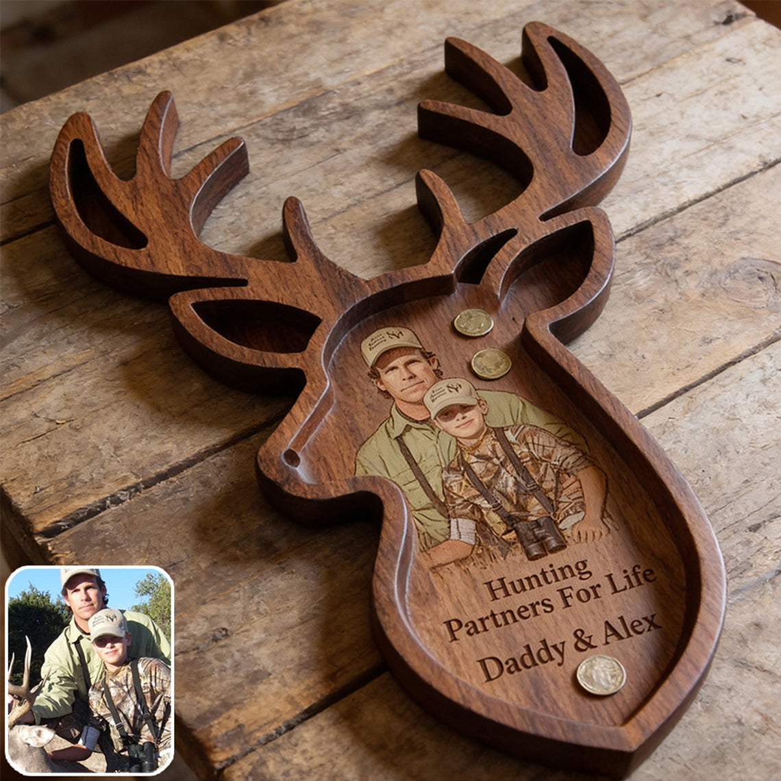 Hunting Dad - Personalized Hunting Catch-All Tray