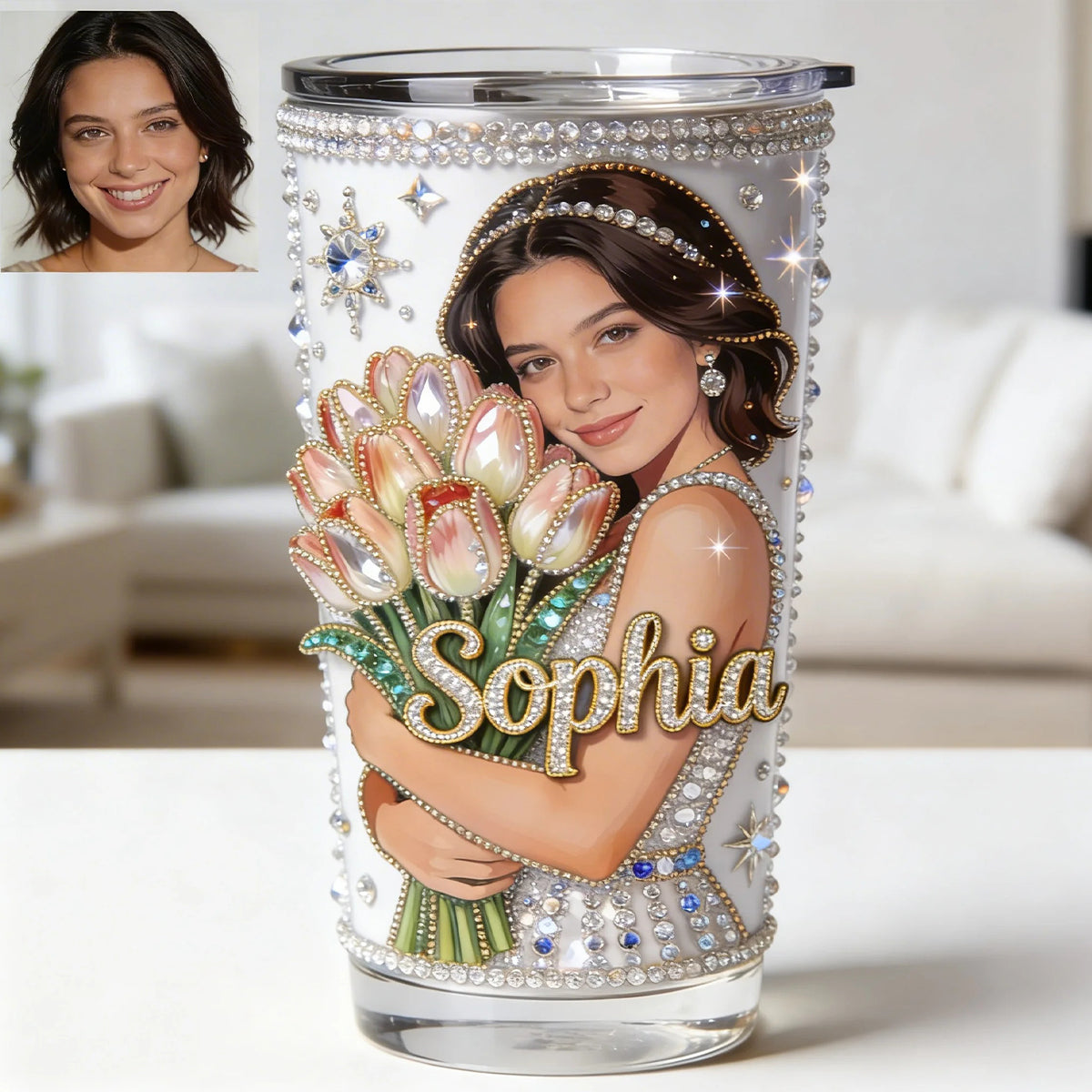 Custom From Flower, Photo - Personalized Self Love Tumbler
