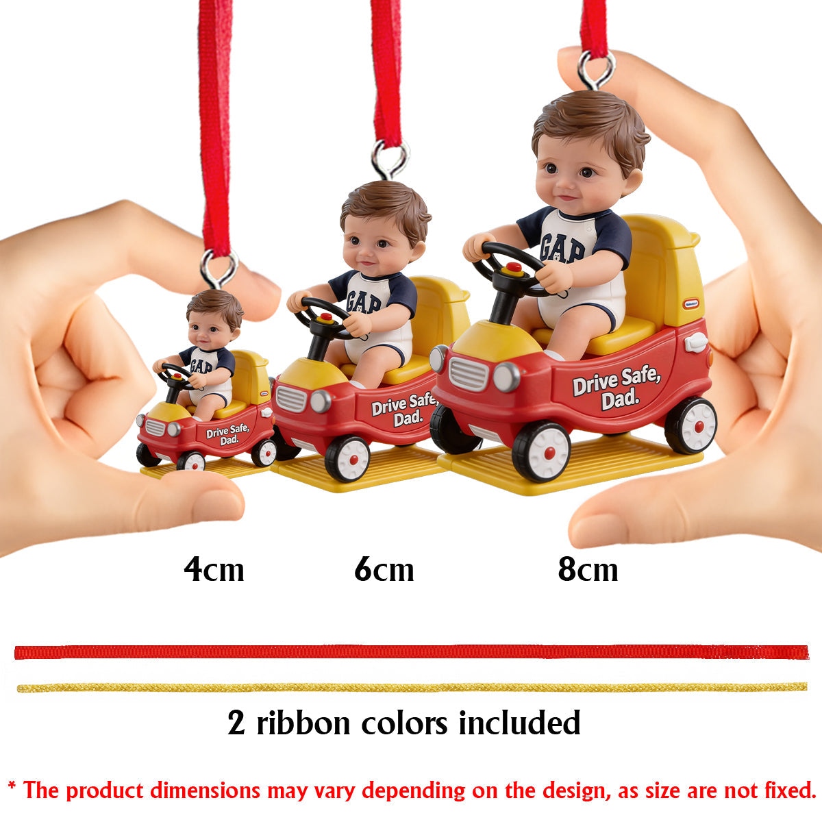 Drive Safe Daddy - Personalized Father Custom Made 3D Minifigure Ornament