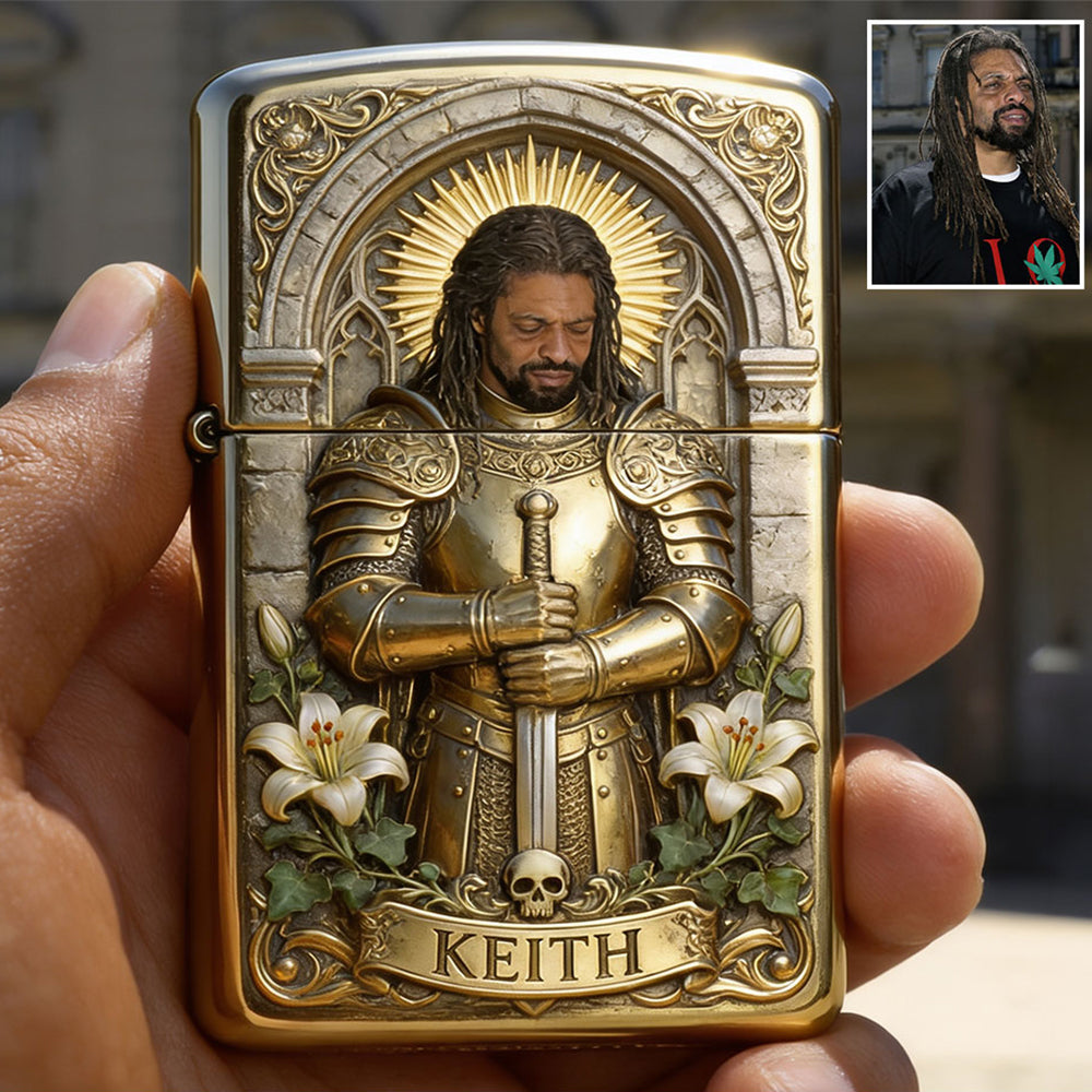 Knight Of God - Personalized Christian Lighter
