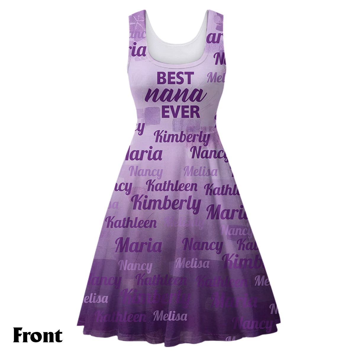 Best Nana Ever - Personalized Grandma Sleeveless Dress
