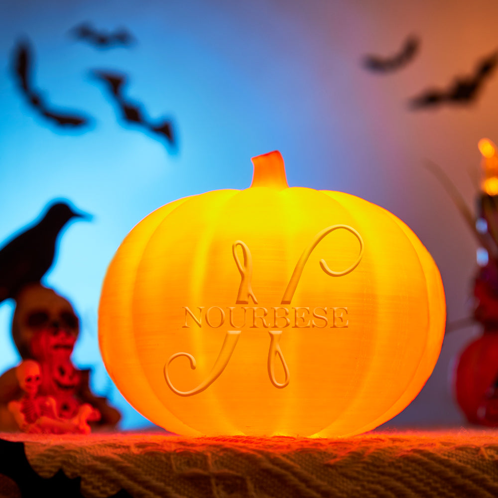 Any Name Pumpkin - Personalized Halloween Photo Crystal Plaque