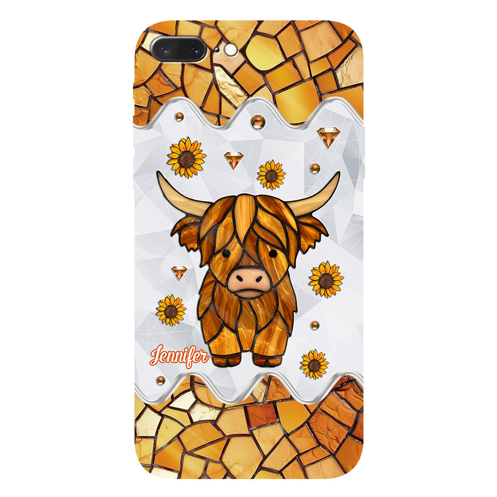 Adorable Highland Cow - Personalized Highland Cow Full Print Phone Case