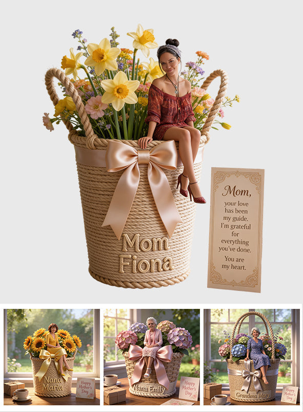 Custom Photo, Perfect Gift For Mom, Grandma - Personalized Grandma Acrylic Plaque With Card
