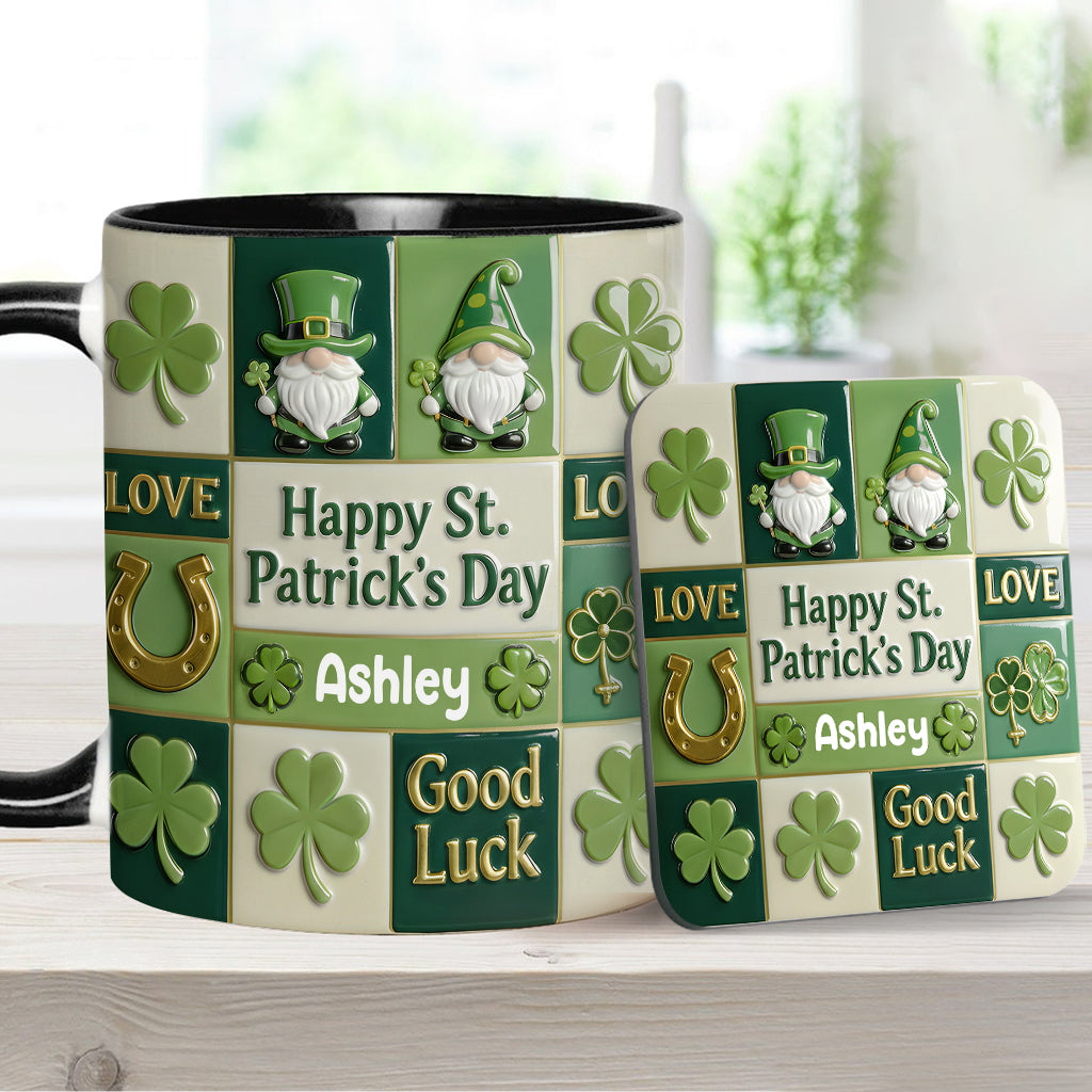 Happy St. Patrick's Day - Personalized Irish Accent Mug & Coaster