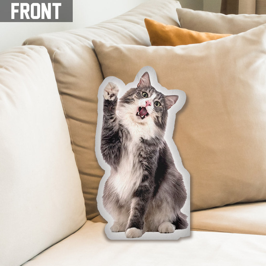 Custom Photo Humanoid - Personalized Cat Shaped Pillow