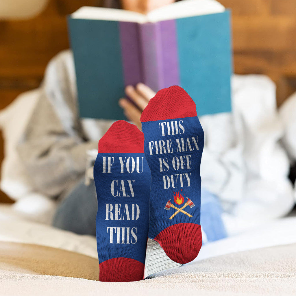 Funny Firefighter - Personalized Firefighter Socks