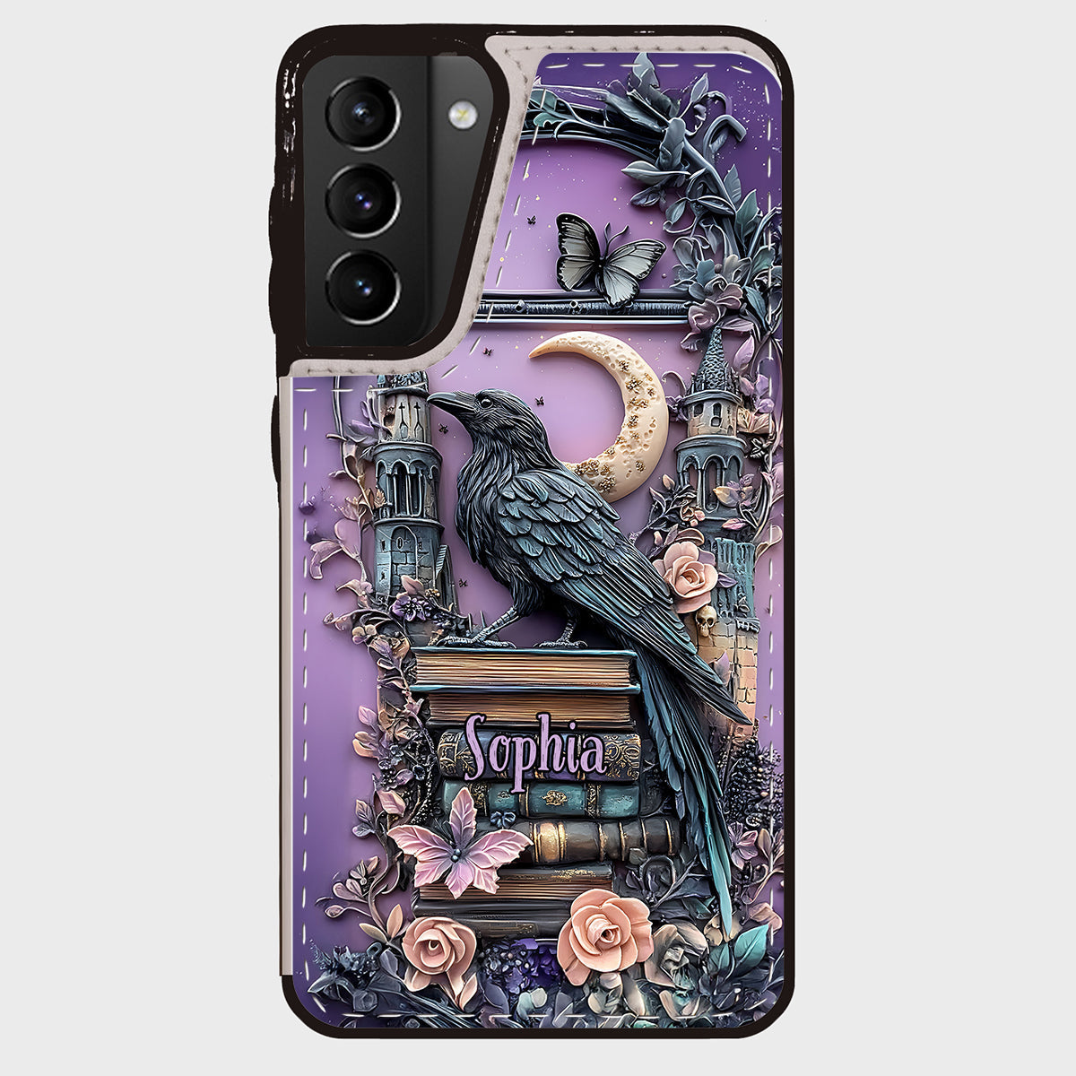 Dark Academia Book Reader - Personalized Book Foldable Wallet Phone Case