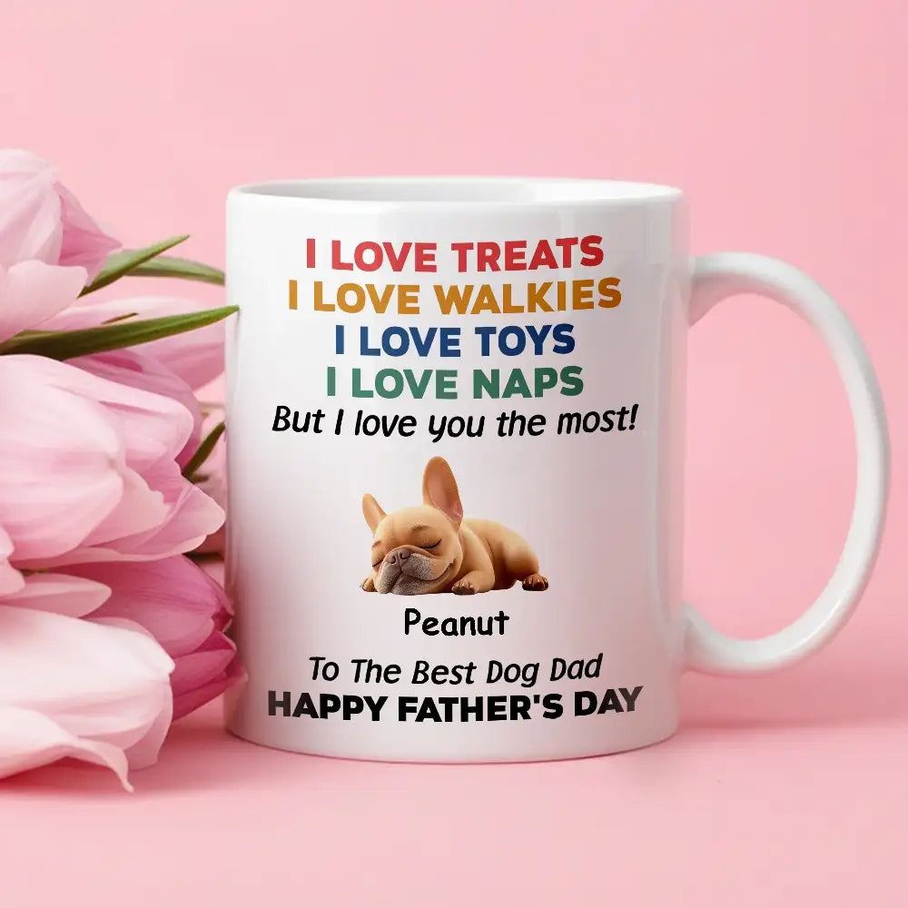 Custom Dog Dad Humor Mug, Personalized Holiday Gift Cup