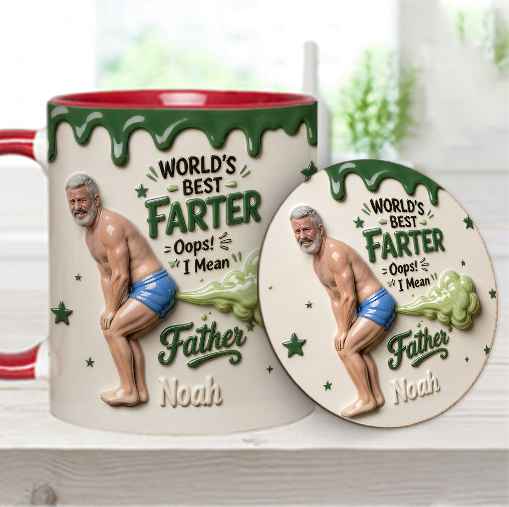 Best Farter Ever - Personalized Father Accent Mug & Coaster