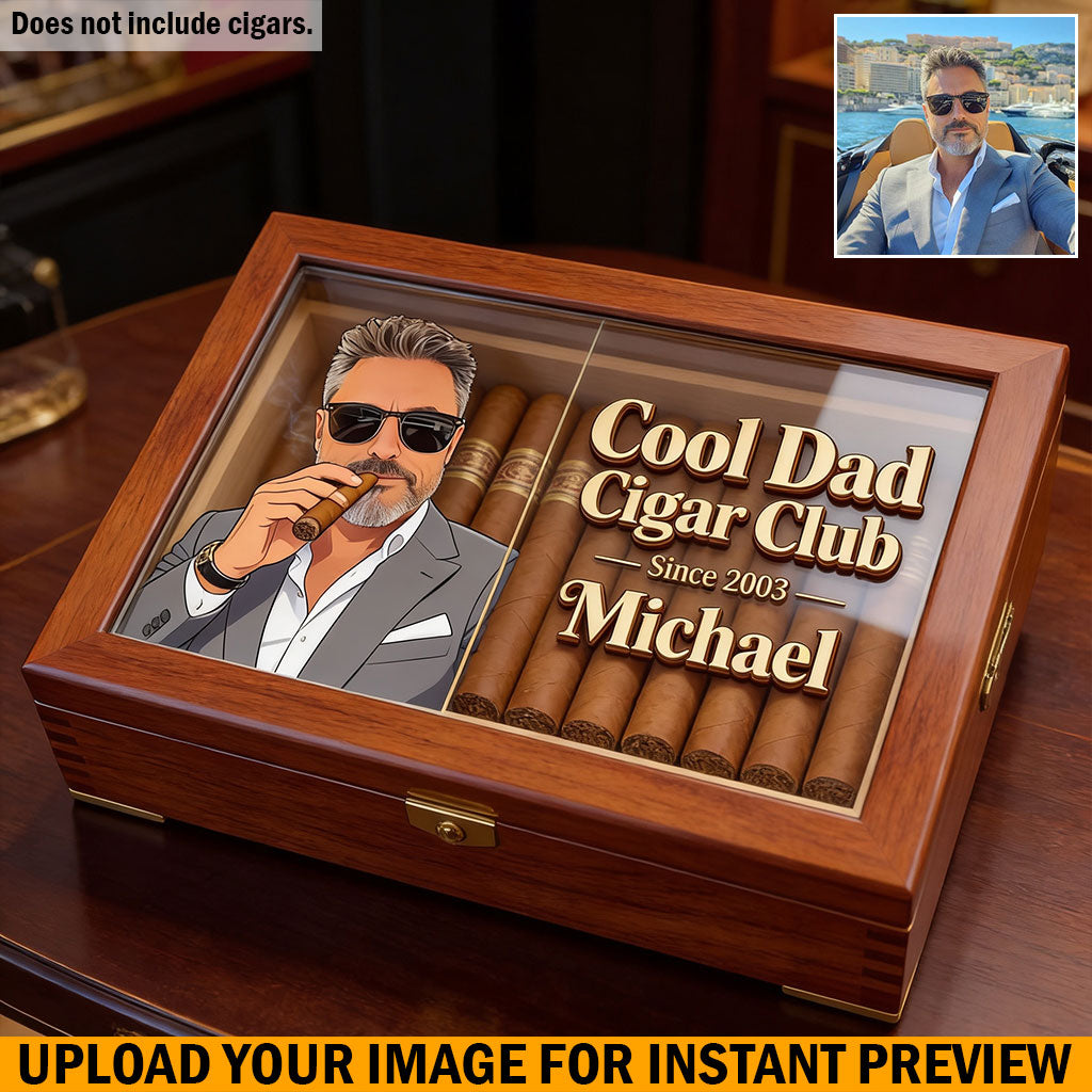 Cool Dad - Personalized Father Wooden Box