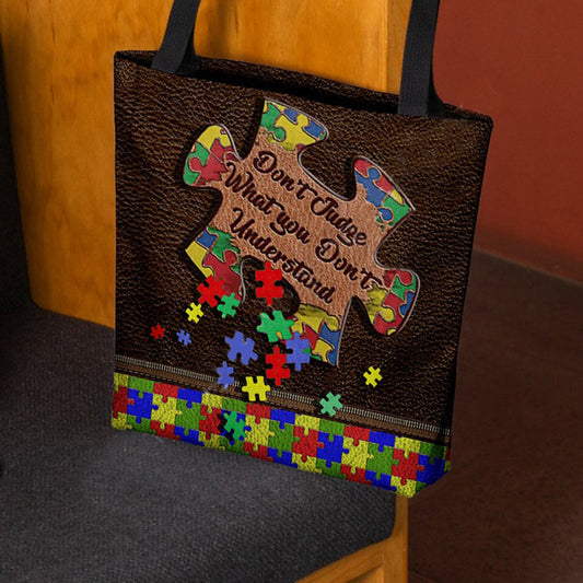 Autism Awareness : Don't Judge - Tote Bag 0921
