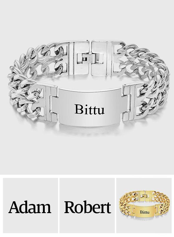 Any Names - Personalized Name Wide Bracelet