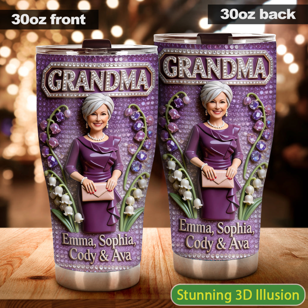 Custom Any Photo, Any Title - Personalized Grandma Tumbler