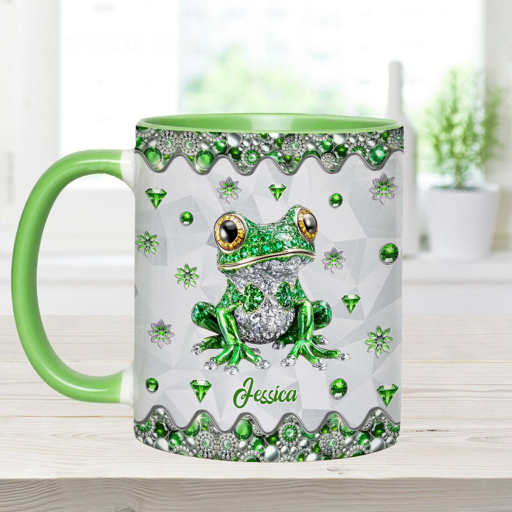 Just A Girl Who Loves Frogs - Personalized Frog Accent Mug