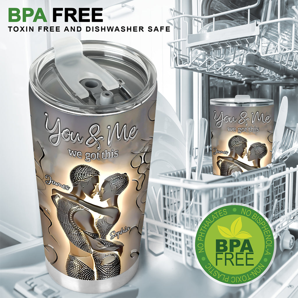 It's You & Me - Personalized African American Tumbler