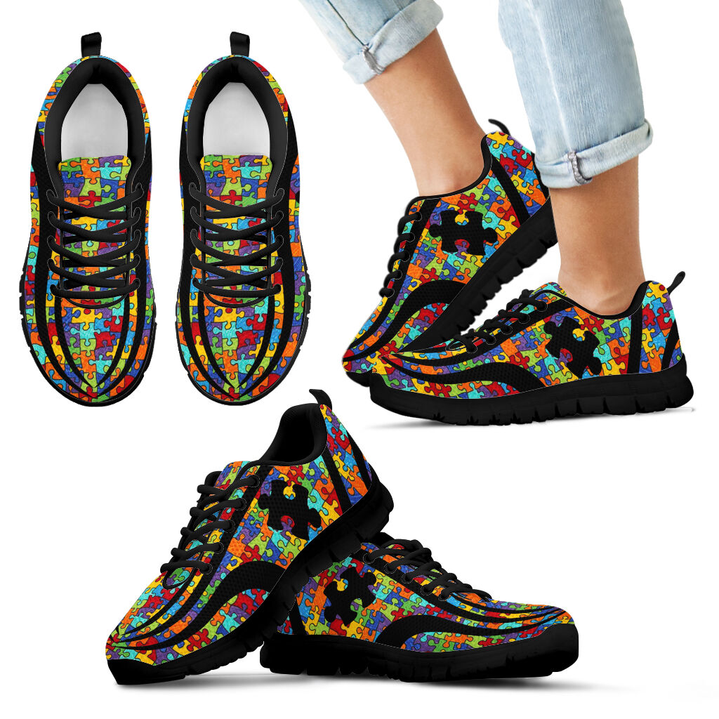 Colorful Puzzle Autism Awareness Sneakers 0622