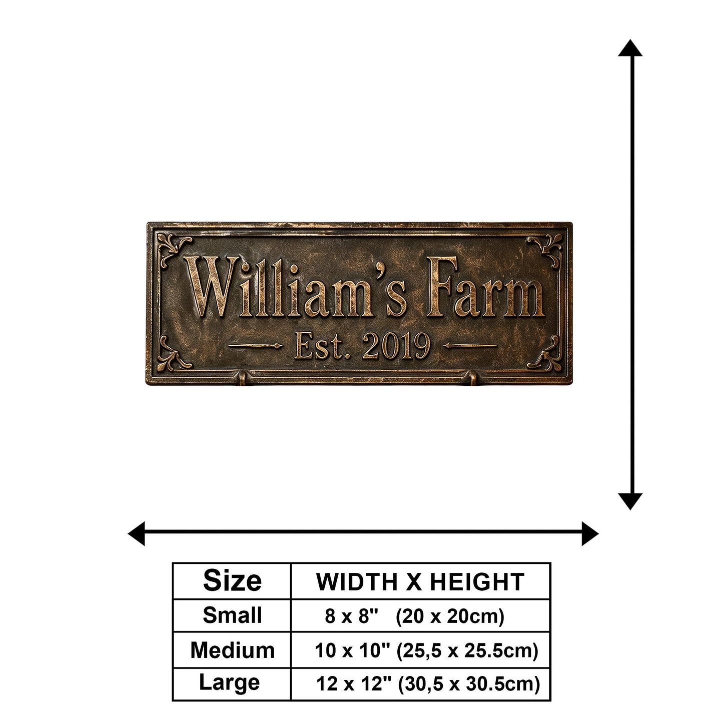 Happy Farm - Personalized Farmer Wooden Wall Mount Sign