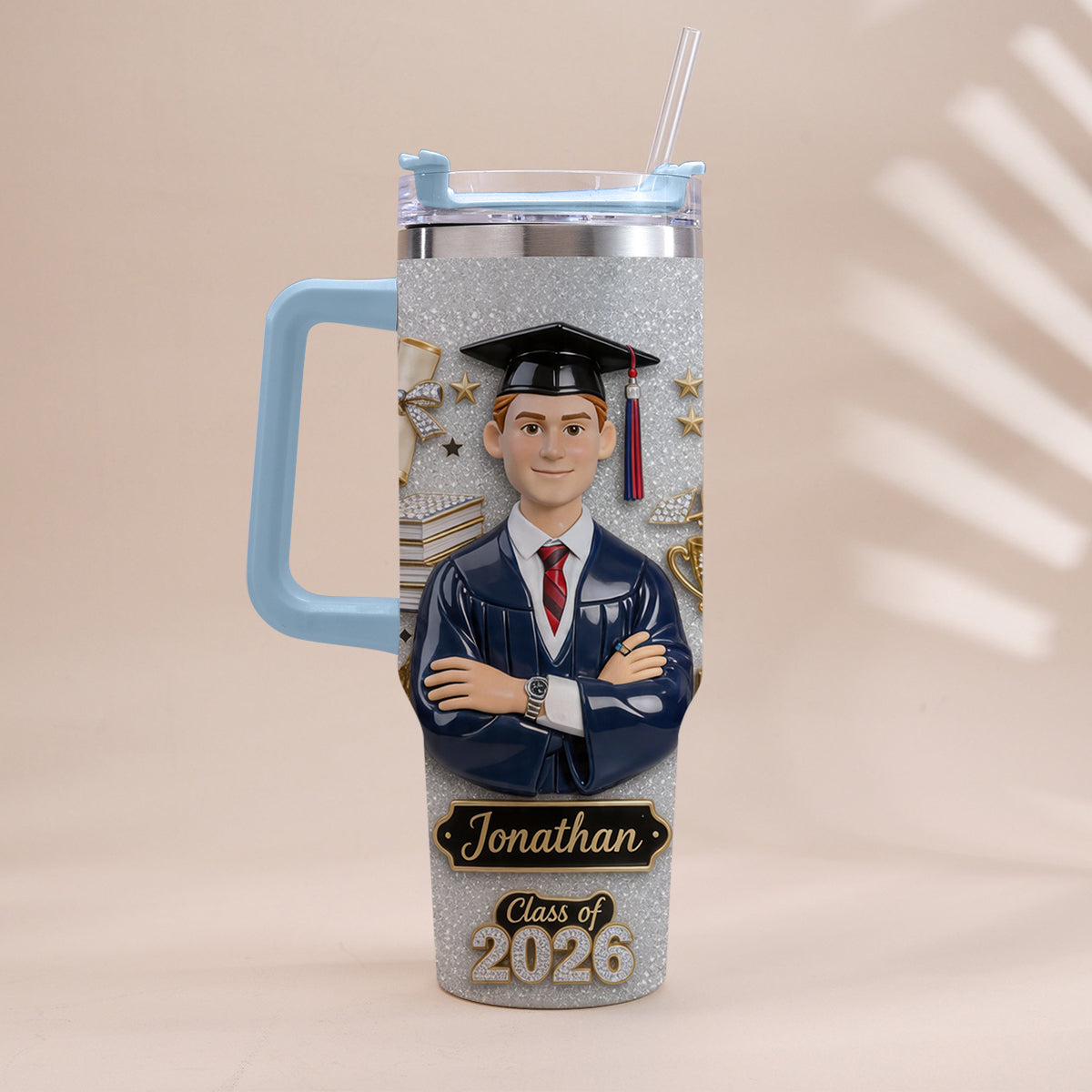 Graduation Girl - Personalized Graduation Tumbler With Handle