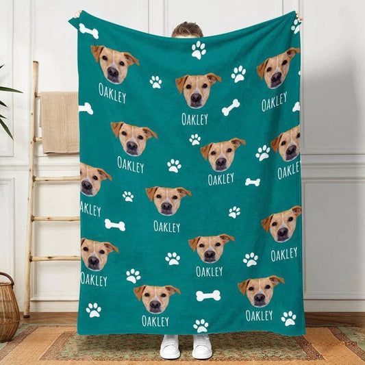 Personalized Custom Blanket for Pet Lovers Dog Lovers Cat Lovers - 11 Colors