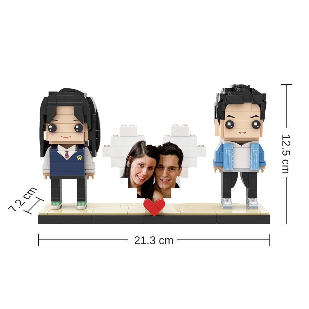 I Love You Forever - Personalized Couple Photos Brick Figures