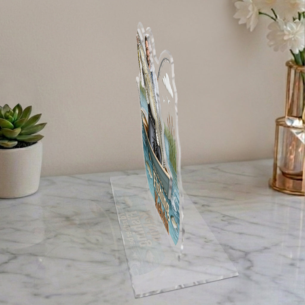 Fishing Is My Therapy - Personalized Fishing 2-Layer Acrylic Freestanding