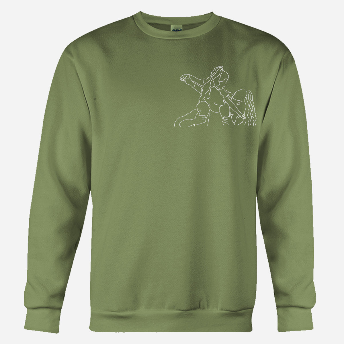 Custom Line Art - Personalized Family Embroidered Sweater