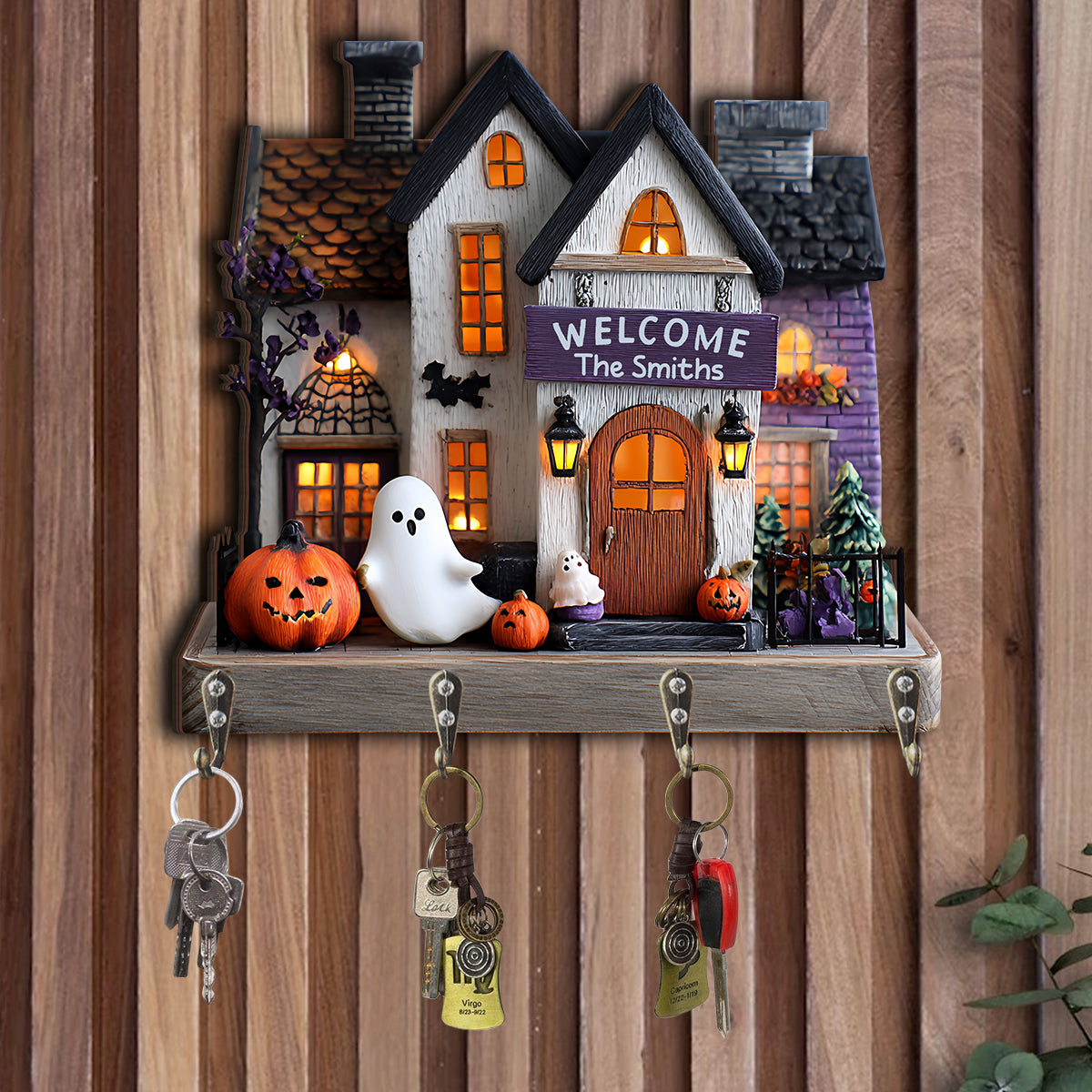 Happy Family - Personalized Family Custom Shaped Key Rack