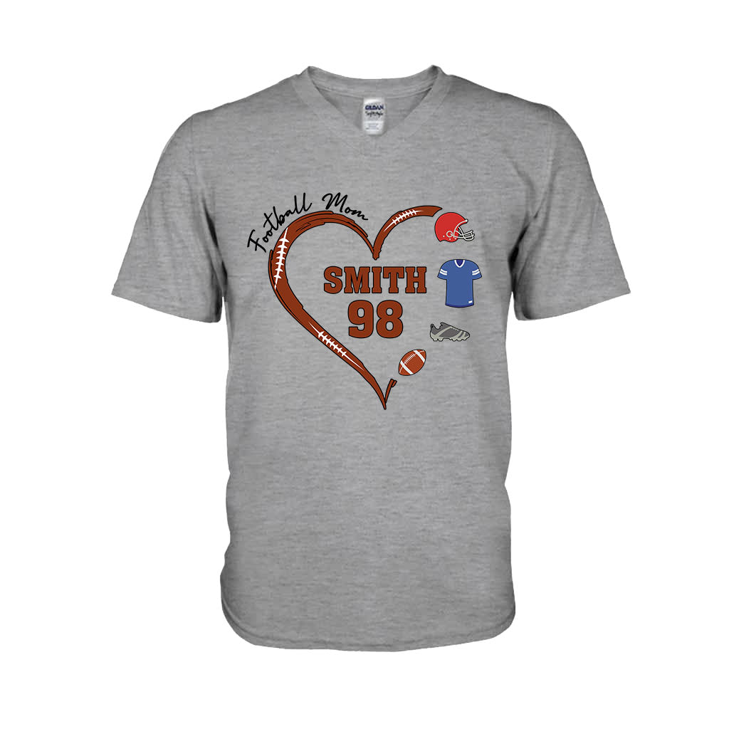 Football Mom - Personalized Football T-shirt And Hoodie