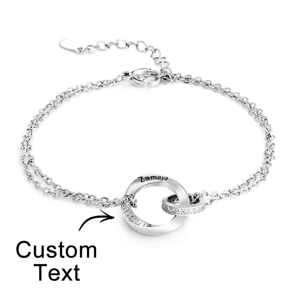 Any Names - Personalized Couple Elegant Couple Bracelet