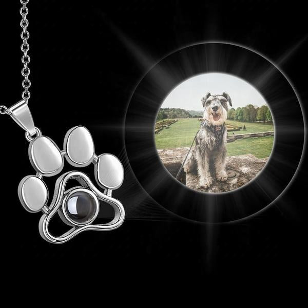 Pet's Paw - Personalized Dog Paw Photo Projection Necklace