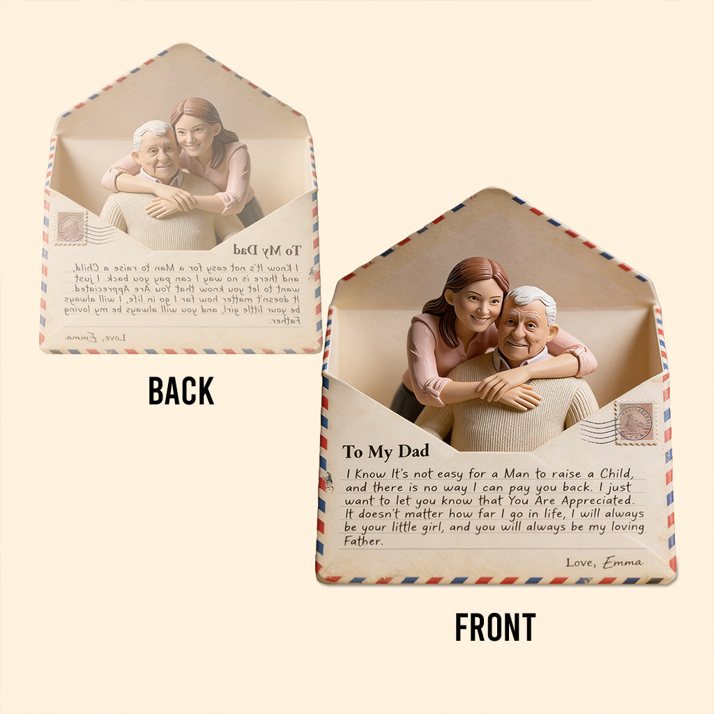 Letter To My Dad - Personalized Father Custom Shaped Acrylic Plaque