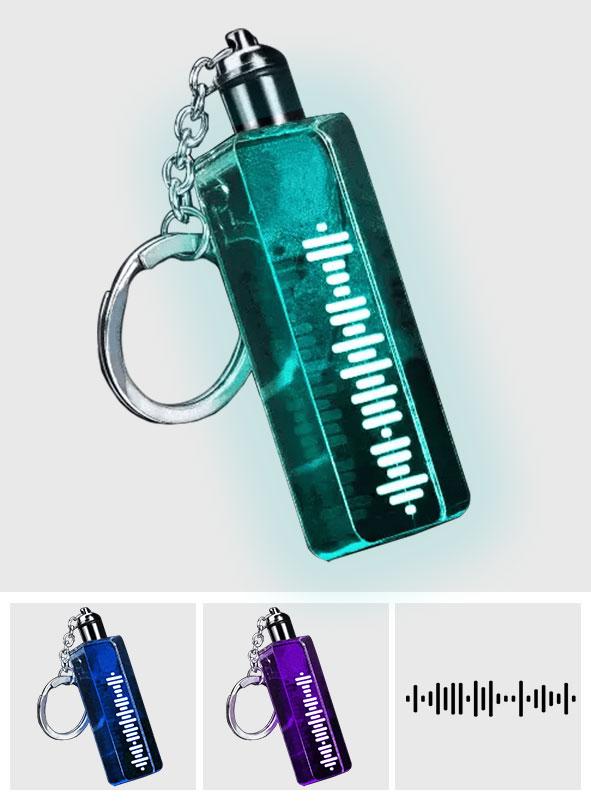 Music Code Led Transparent Bar - Personalized Music Code Led Bar Keychain