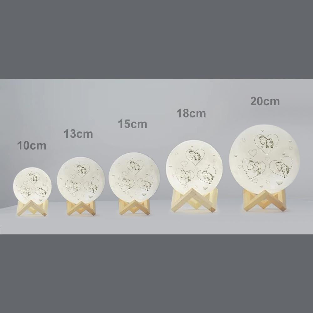 I Love You To The Moon And Back - Personalized Couple Moon Lamp