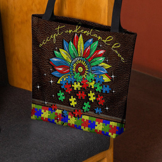 Autism Awareness : Accept Understand Love Season - Tote Bag 0921