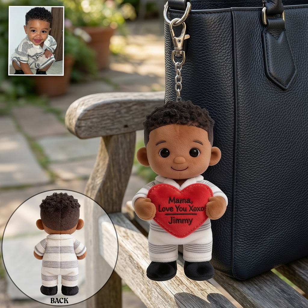 Cute Gift For Her, Your Companion - Personalized Mother Plush Keychain