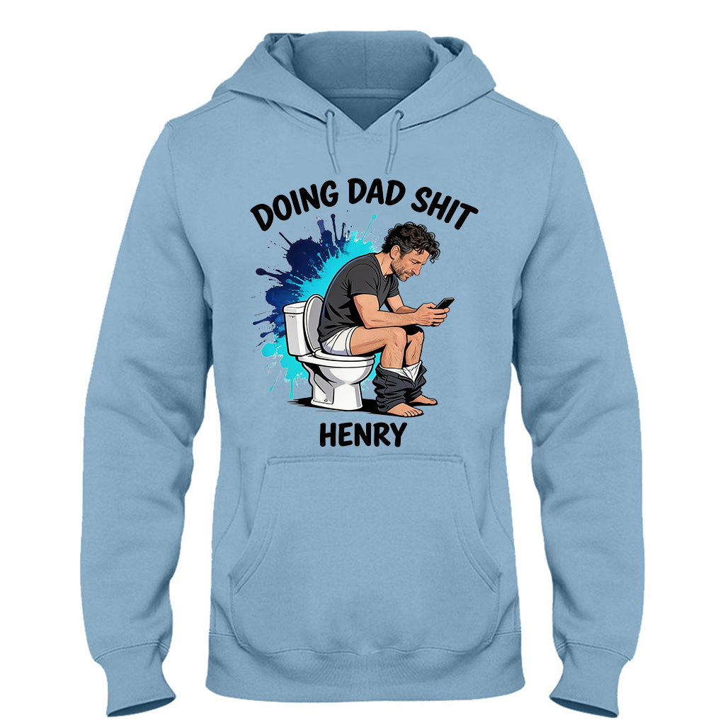 Custom Any Photo Doing Dad Shit - Personalized Father T-shirt And Hoodie