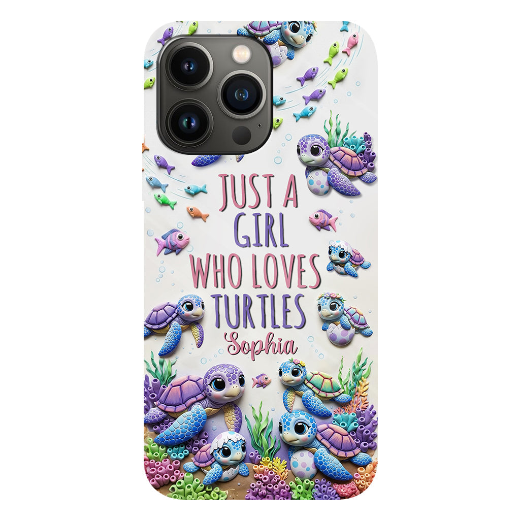 Just A Girl Who Loves Turtles - Personalized Turtle Full Print Phone Case