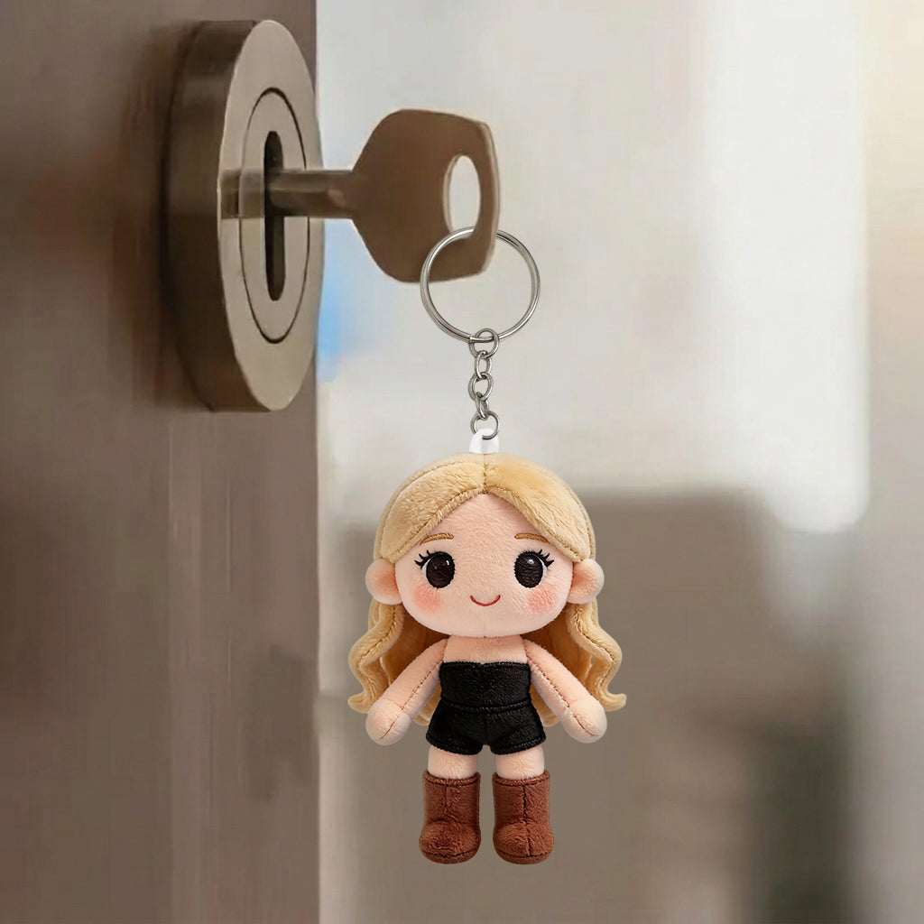 Just A Girl Who Loves Travelling - Personalized Travelling Plush Keychain