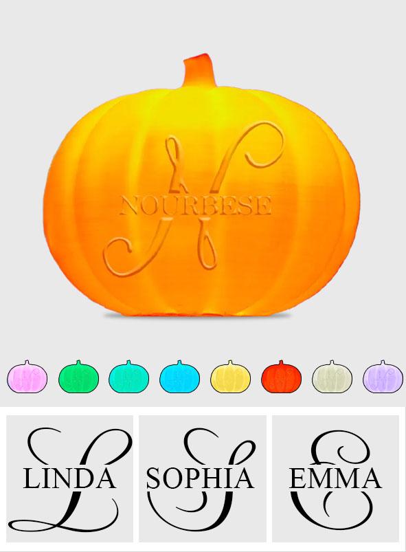 Any Name Pumpkin - Personalized Halloween Photo Crystal Plaque