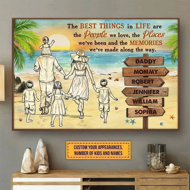 Personalized Family Beach Poster - Celebrate Love, Places, and Memories