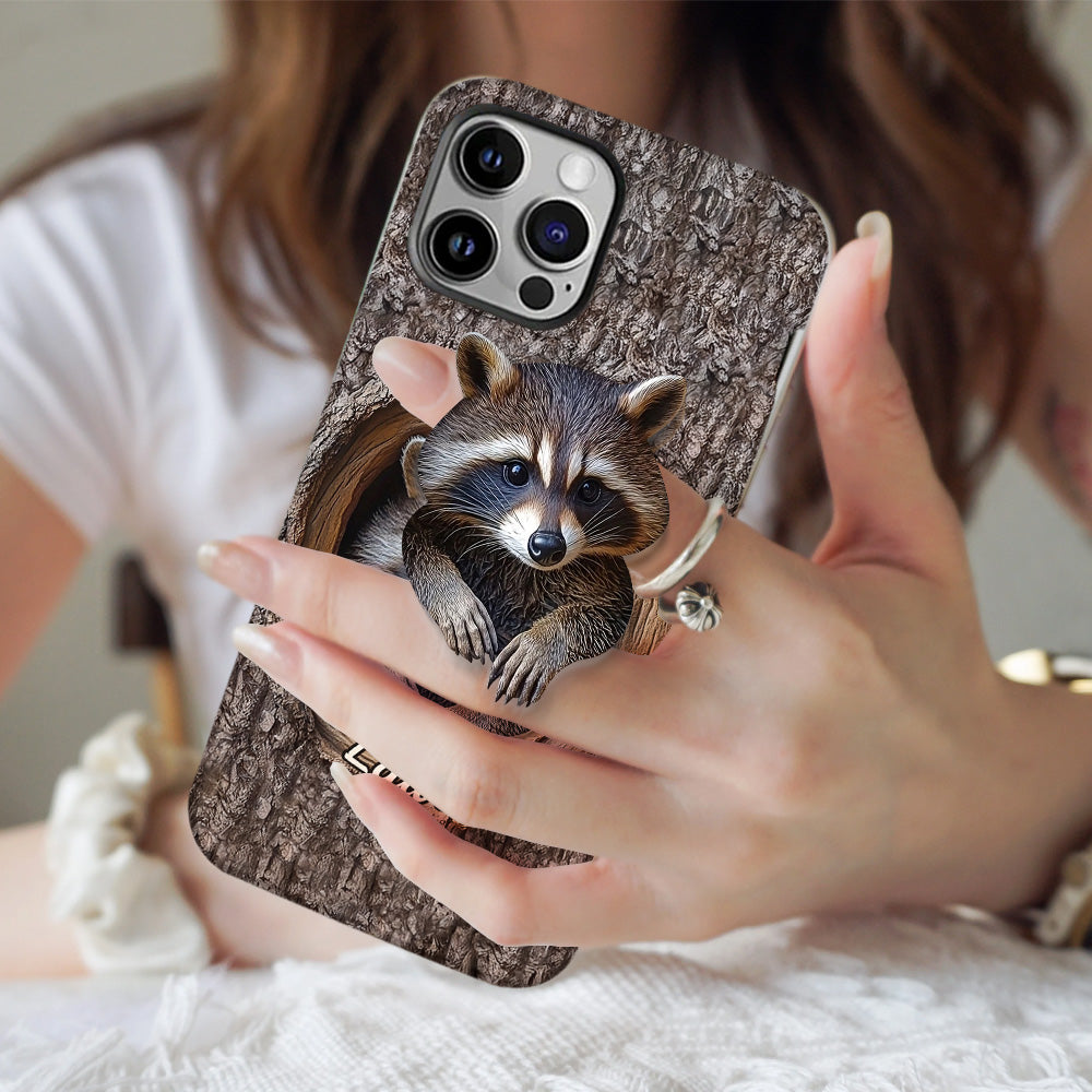 Adorable Raccoon - Personalized Raccoon Full Print Phone Case