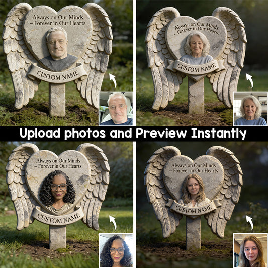 Always On Our Minds - Personalized Memorial Acrylic Garden Sign/ Acrylic Plaque Sign