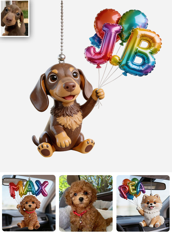 Custom Pet Name Ballon - Personalized Dog Transparent Car Ornament