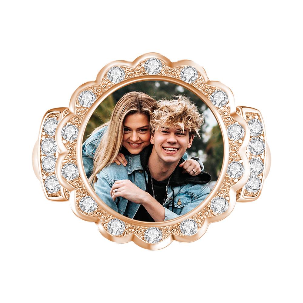 Any Photo - Personalized Zircon Photo Ring