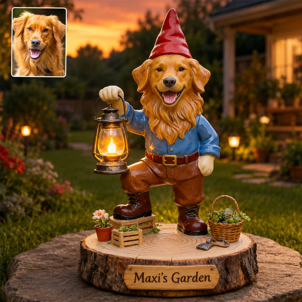 Garden Guardian - Personalized Dog Solar Acrylic Light