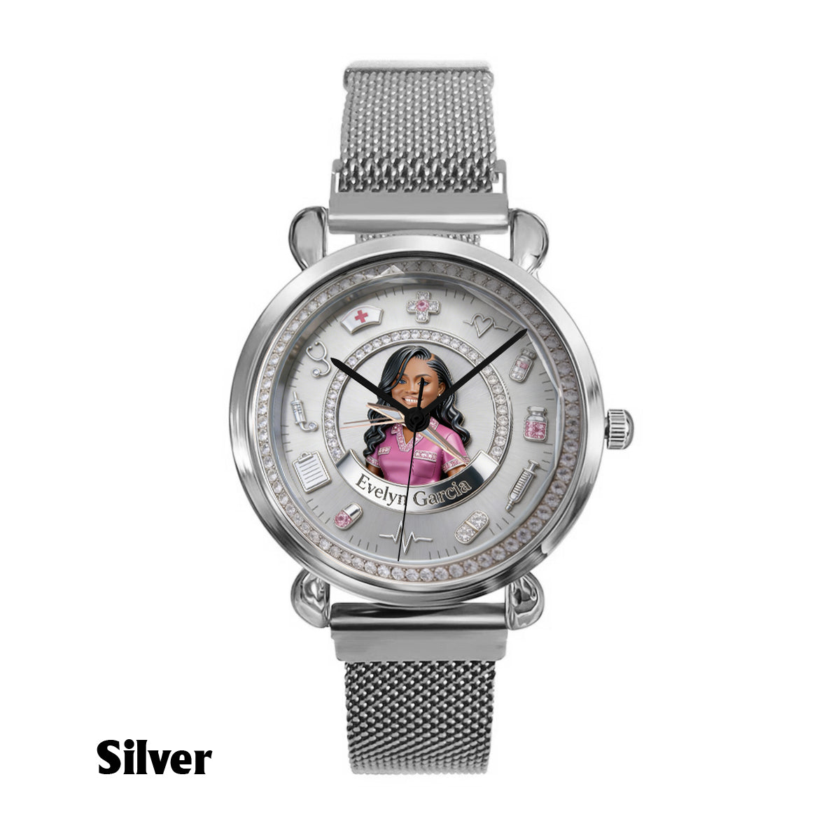 Custom Any Photo - Personalized Nurse Women Hand Watch