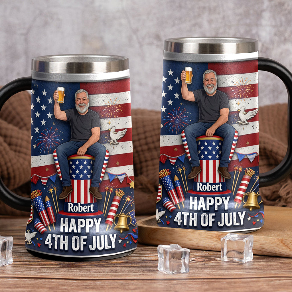 Cheers To Freedom - Personalized Independence Day/ 4th of July Beer Stein