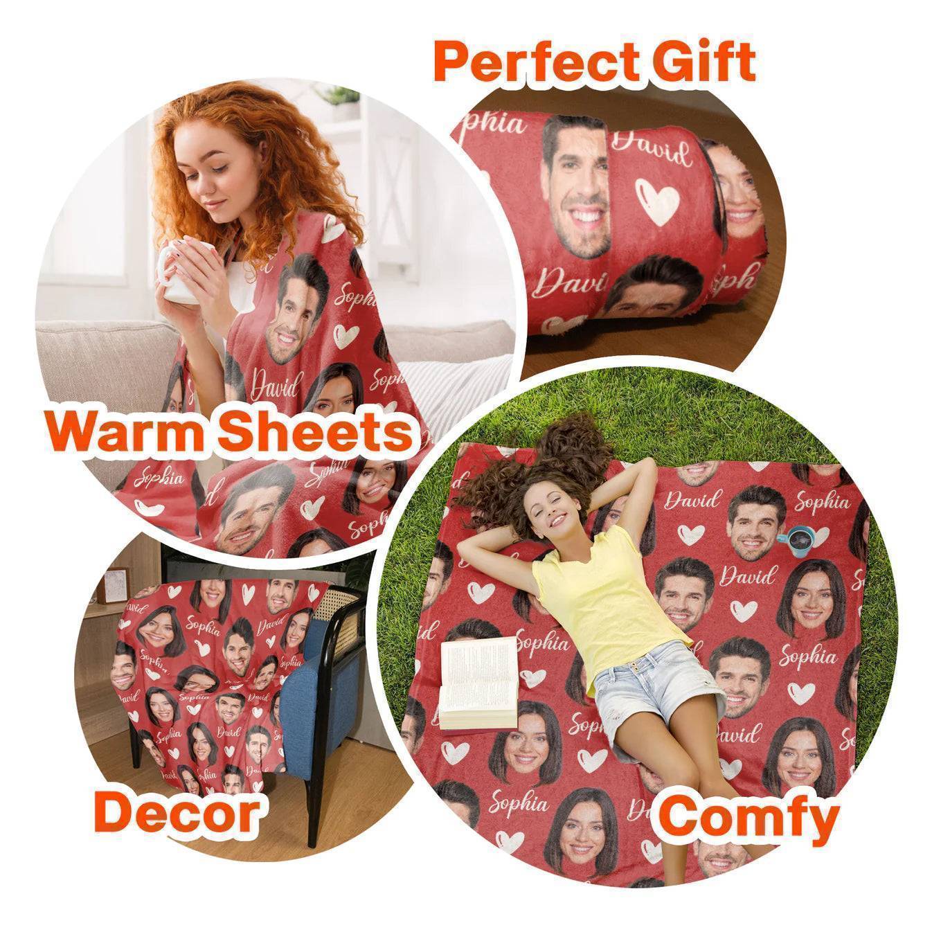 Personazlied Custom Couple Blanket - Gift For Husband/Boyfriend/Wife/Girlfriend