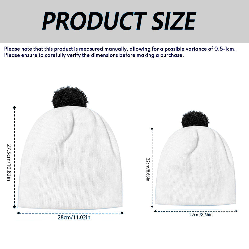 King And Queen - Personalized Couple Beanie Hat